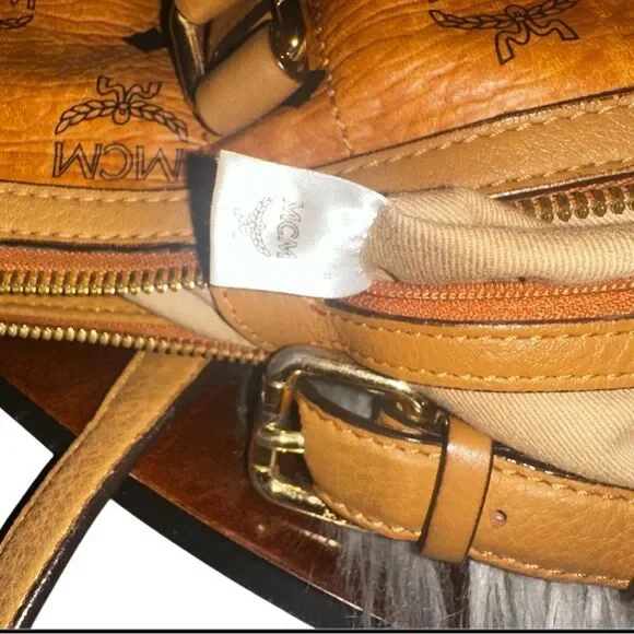 MCM Cognac Visetos Tote